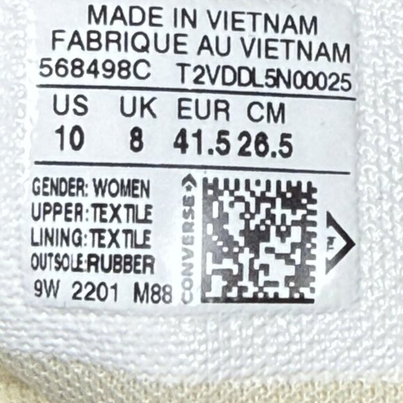 Converse All Star Women's White Move HI Platform Sneakers Shoe Size 10-NEW - Picture 7 of 7